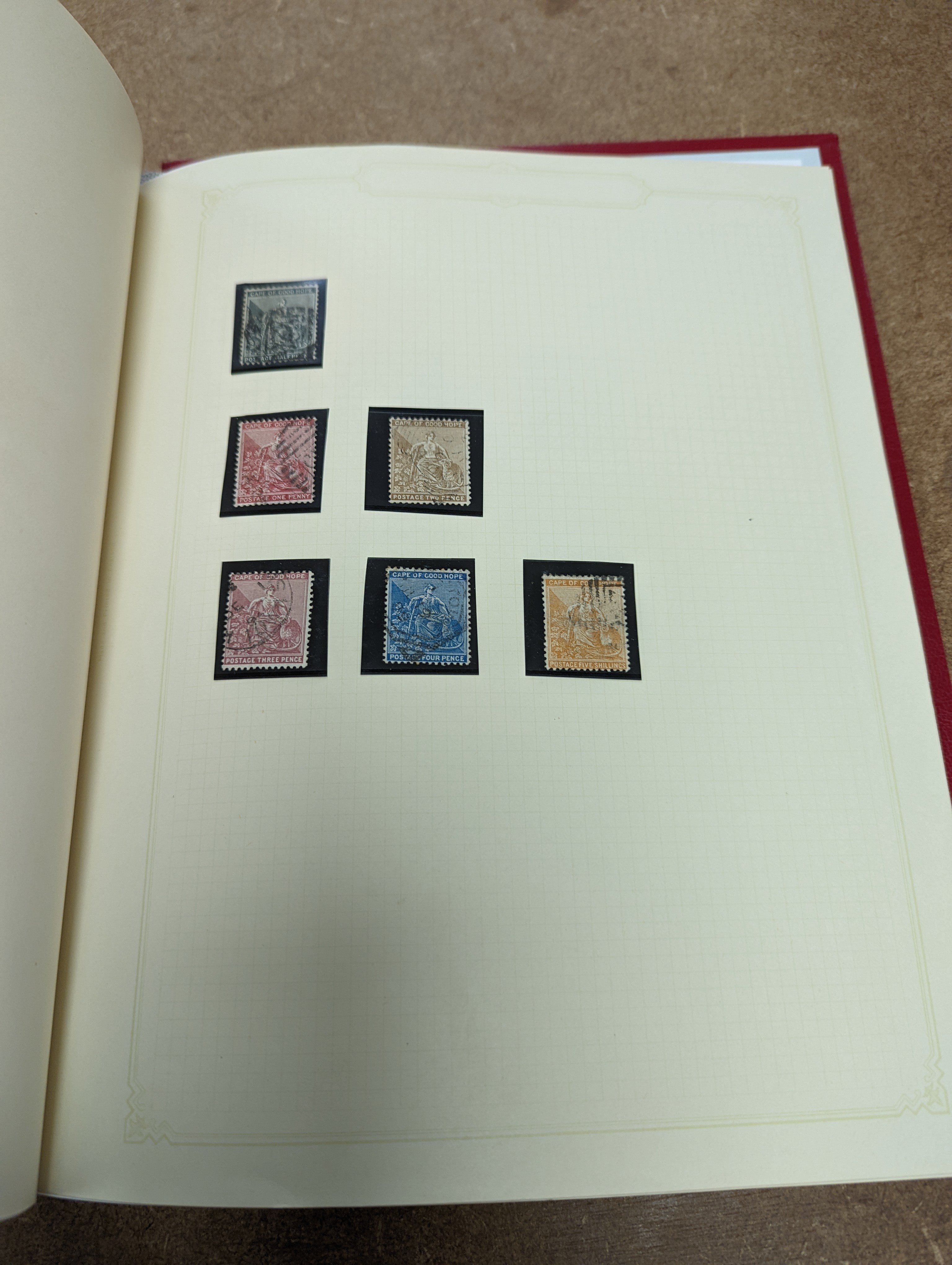 Cape of Good Hope - fine collection in 2 albums and stock book from 1853 1d used pair, 4d block of three used (and certificate), 1859 1sh dark green mint pair, 1861 1d woodblock used (sg 13a), 1863-64 1d, 4d and 6d mint